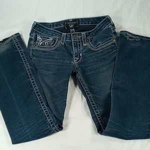 Big Star Liv style women's 27R vintage mid rise stretch bootcut jean 5 pocket